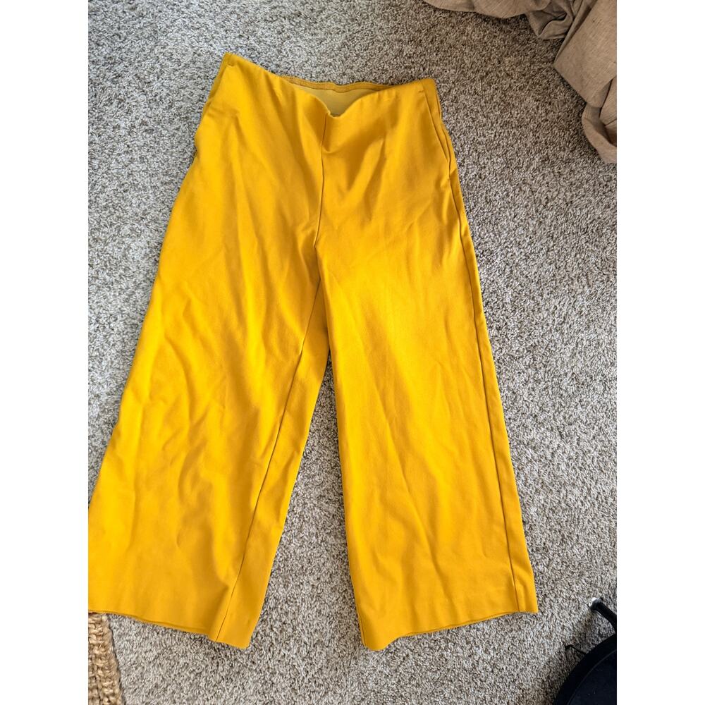 Chico's Pull on wide leg yellow pants 0r or size 4 - Picture 6 of 6